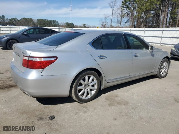 2008 Lexus LS 460 LWB with VIN JTHGL46F185026449, listed as a Copart auction lot 46599655 with 179,392 mi miles and Salvage Title. Bid and sale history available at carsss.com. Image 3.