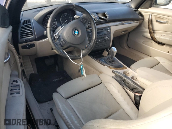 2010 BMW 1 Series 135i with VIN WBAUN9C50AVK41752, listed as a Copart auction lot 88301825 with Not Provided miles and Salvage Title. Bid and sale history available at carsss.com. Image 8.