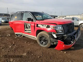 2019 Chevrolet Tahoe Commercial with VIN 1GNSKFEC1KR345195, listed as a Copart auction lot 48791005 with Not provided miles and Salvage title. Bid and sale history available at DreamBid. Image 4.