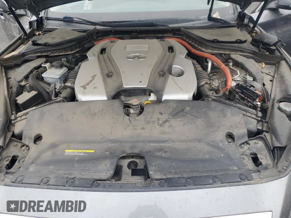 2014 Infiniti Q50 Hybrid Premium with VIN JN1AV7APXEM692295, listed as a Copart auction lot 54415395 with Not provided miles and Salvage title. Bid and sale history available at DreamBid. Image 11.