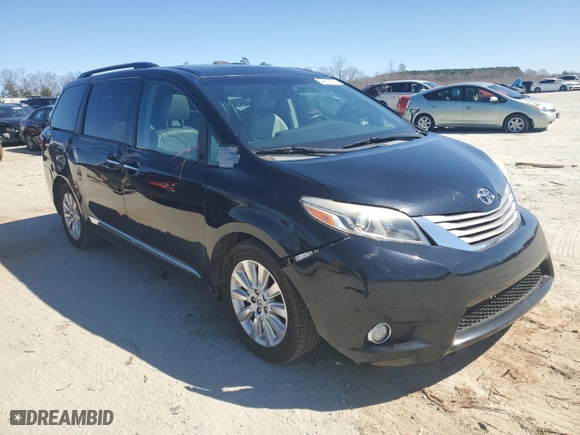 2015 Toyota Sienna XLE with VIN 5TDYK3DC2FS625475, listed as a Copart auction lot 47729595 with 114,711 mi miles and Salvage Title. Bid and sale history available at carsss.com. Image 4.