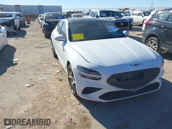 2022 Genesis G70 2.0T with VIN KMTG34TA7NU103998, listed as a IAAI auction lot 41144708 with 88,553 mi miles. Bid and sale history available at carsss.com. Image 1.