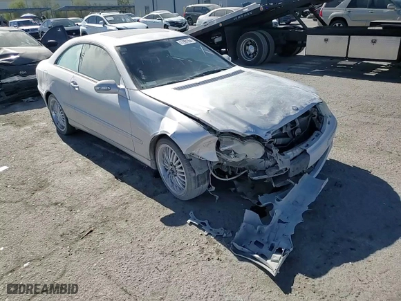 2003 Mercedes-Benz CLK-Class 3.2L with VIN WDBTJ65J43F018421, listed as a Copart auction lot 77991554 with 198,225 mi miles and Salvage Title. Bid and sale history available at carsss.com. Image 10.