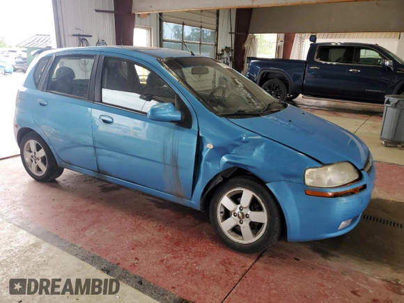 2006 Chevrolet Aveo LT with VIN KL1TG66686B652568, listed as a Copart auction lot 61491885 with 128,599 mi miles and Salvage title. Bid and sale history available at DreamBid. Image 4.