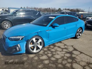 2021 Audi A5 Sportback S line Premium Plus with VIN WAUFACF55MA008488, listed as a Copart auction lot 45579875 with 26,304 mi miles and Salvage Title. Bid and sale history available at carsss.com. Image 1.