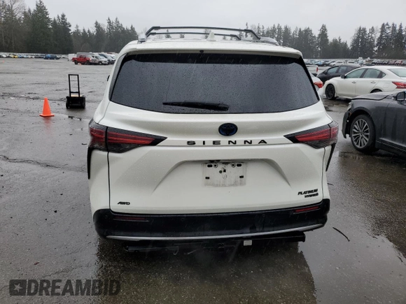 2021 Toyota Sienna Limited with VIN 5TDESKFC6MS026358, listed as a Copart auction lot 46102215 with 36,710 mi miles and Salvage Title. Bid and sale history available at DreamBid. Image 6.