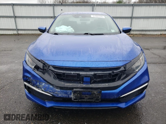 2020 Honda Civic LX with VIN 19XFC2F69LE216160, listed as a Copart auction lot 51995595 with 62,566 mi miles and Salvage Title. Bid and sale history available at DreamBid. Image 5.