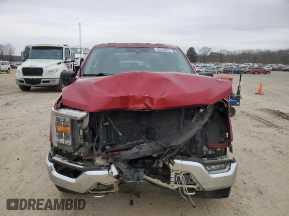 2021 Ford F-150 XL with VIN 1FTFW1E51MKE79591, listed as a Copart auction lot 48353305 with 104,627 mi miles and Salvage Title. Bid and sale history available at carsss.com. Image 5.