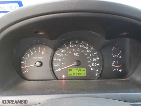 2005 Kia Spectra with VIN KNAFE161255088283, listed as a Copart auction lot 73654744 with 169,947 mi miles and Salvage Title. Bid and sale history available at carsss.com. Image 9.