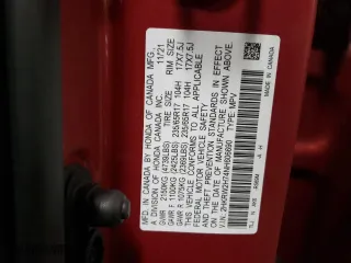 2022 Honda CR-V Special Edition with VIN 2HKRW2H74NH606690, listed as a Copart auction lot 87850175 with 16,494 mi miles and Salvage Title. Bid and sale history available at carsss.com. Image 12.