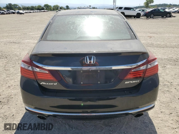 2016 Honda Accord Sport with VIN 1HGCR2F54GA163743, listed as a Copart auction lot 62737345 with 184,815 mi miles and Clean title. Bid and sale history available at DreamBid. Image 6.