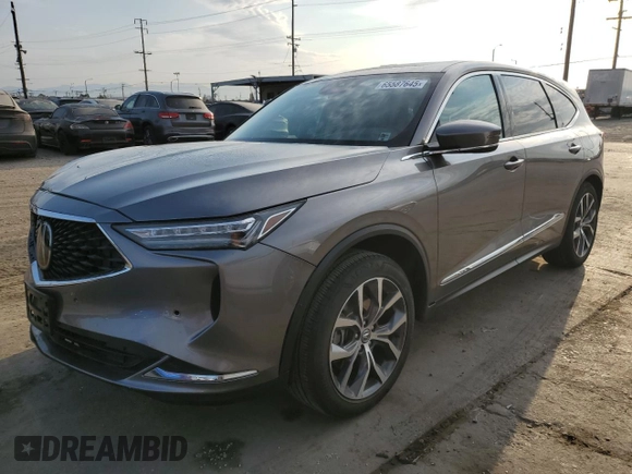 2023 Acura MDX Technology with VIN 5J8YD9H40PL006068, listed as a Copart auction lot 65587645 with 43,192 mi miles and Salvage title. Bid and sale history available at DreamBid. Image 1.