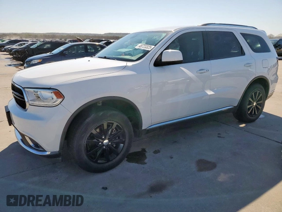 2017 Dodge Durango SXT z VIN 1C4RDJAG3HC824081, wystawiony jako Copart lot #48723325 z przebiegiem 129 372 mil mil oraz Czysty tytuł • Clean title. Historia ofert i sprzedaży dostępna na DreamBid. Obrazek 1.