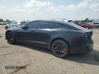 2022 Tesla Model S Plaid with VIN 5YJSA1E66NF460913, listed as a Copart auction lot 60534665 with 47,595 mi miles and Salvage title. Bid and sale history available at DreamBid. Image 2.