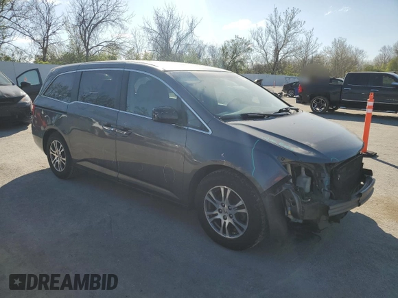 2013 Honda Odyssey EX-L with VIN 5FNRL5H69DB034479, listed as a Copart auction lot 51789705 with 155,575 mi miles and Salvage Title. Bid and sale history available at carsss.com. Image 4.