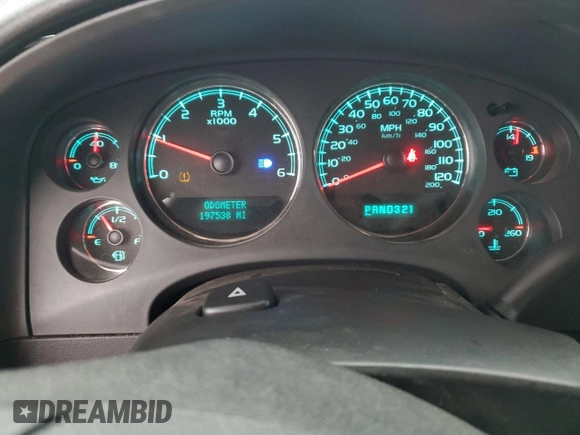 2007 Chevrolet Tahoe LTZ with VIN 1GNFC13067R267773, listed as a Copart auction lot 41653905 with 197,538 mi miles and Salvage title. Bid and sale history available at DreamBid. Image 9.