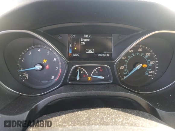 2014 Ford Focus Titanium with VIN 1FADP3N24EL269008, listed as a Copart auction lot 56396975 with 116,856 mi miles and Salvage title. Bid and sale history available at DreamBid. Image 9.