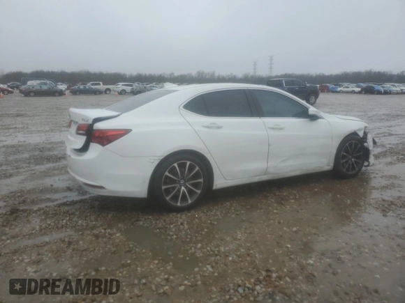 2015 Acura TLX V6 Tech with VIN 19UUB2F57FA024374, listed as a Copart auction lot 45148025 with 128,945 mi miles and Salvage Title. Bid and sale history available at carsss.com. Image 3.