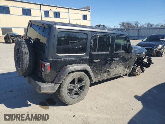 2022 Jeep Wrangler Unlimited Sport with VIN 1C4HJXDG0NW200459, listed as a Copart auction lot 42191825 with 19,019 mi miles and Salvage Title. Bid and sale history available at DreamBid. Image 3.