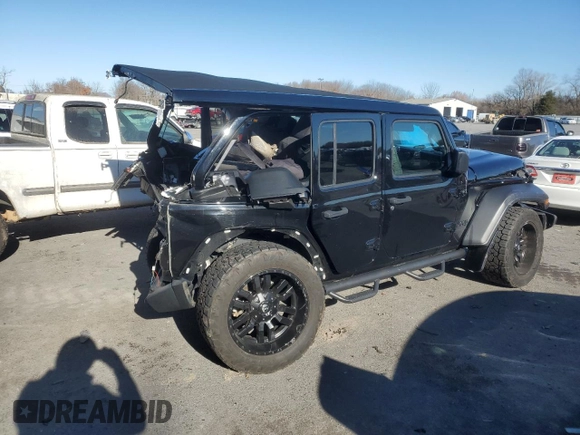 2022 Jeep Wrangler Unlimited Sport with VIN 1C4HJXDG6NW144897, listed as a Copart auction lot 83474284 with Not Provided miles and Salvage Title. Bid and sale history available at DreamBid. Image 3.