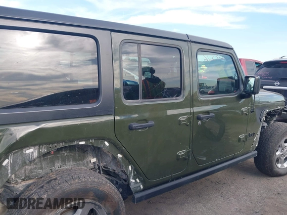 2021 Jeep Wrangler Unlimited Sport S with VIN 1C4HJXDN6MW669228, listed as a IAAI auction lot 42301326 with 64,503 mi miles and . Bid and sale history available at DreamBid. Image 13.