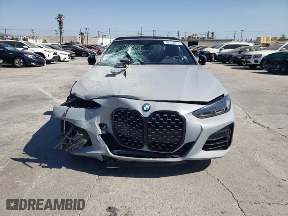 2023 BMW 4 Series M440i with VIN WBA53AT04PCL19583, listed as a Copart auction lot 69123974 with 29,341 mi miles and Salvage Title. Bid and sale history available at DreamBid. Image 5.