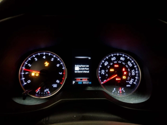 2020 Toyota RAV4 LE with VIN 2T3H1RFV1LW060179, listed as a Copart auction lot 52715575 with 80,531 mi miles and Salvage Title. Bid and sale history available at DreamBid. Image 9.