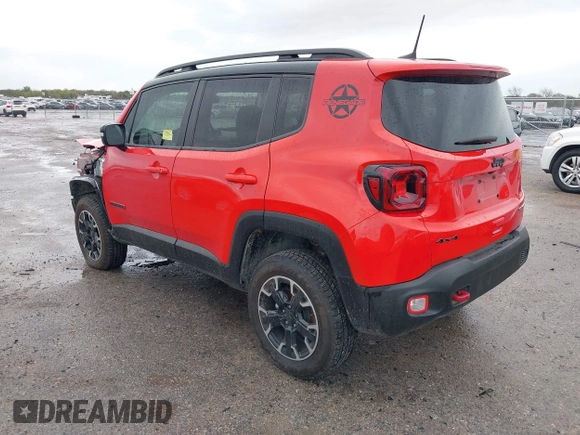 2023 Jeep Renegade Trailhawk with VIN ZACNJDC19PPP62601, listed as a IAAI auction lot 41911700 with 23,973 mi miles and . Bid and sale history available at DreamBid. Image 3.