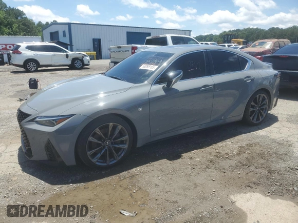 2024 Lexus IS 350 F Sport with VIN JTHGZ1B24R5080149, listed as a Copart auction lot 58098165 with 14,647 mi miles and Salvage title. Bid and sale history available at DreamBid. Image 1.