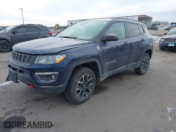 2020 Jeep Compass Trailhawk with VIN 3C4NJDDB3LT143926, listed as a IAAI auction lot 41368613 with 61,909 mi miles and . Bid and sale history available at carsss.com. Image 17.