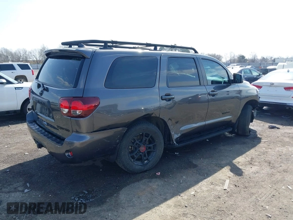 2021 Toyota Sequoia TRD Pro with VIN 5TDEY5B18MS187069, listed as a IAAI auction lot 41701691 with 100,629 mi miles. Bid and sale history available at carsss.com. Image 4.