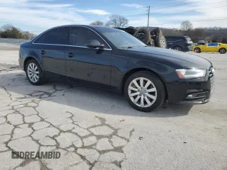 2013 Audi A4 Premium with VIN WAUAFAFLXDA061489, listed as a Copart auction lot 45212555 with 136,410 mi miles and Salvage Title. Bid and sale history available at carsss.com. Image 4.