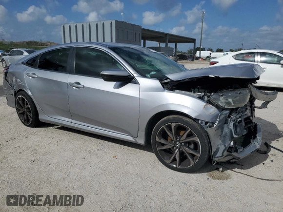 2019 Honda Civic Sport with VIN 2HGFC2F82KH520050, listed as a Copart auction lot 51368215 with 110,050 mi miles and Non Repairable. Bid and sale history available at DreamBid. Image 4.
