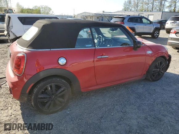 2016 MINI Convertible S with VIN WMWWG9C54G3C21921, listed as a Copart auction lot 53391135 with 60,569 mi miles and Salvage Title. Bid and sale history available at DreamBid. Image 3.