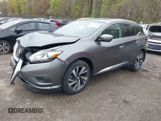 2015 Nissan Murano SL with VIN 5N1AZ2MH9FN254755, listed as a IAAI auction lot 42030540 with 44,135 mi miles and . Bid and sale history available at DreamBid. Image 2.