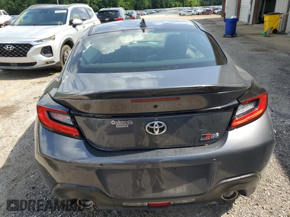 2024 Toyota GR86 Premium with VIN JF1ZNBE16R8752988, listed as a Copart auction lot 63152334 with 2,233 mi miles and Salvage Title. Bid and sale history available at carsss.com. Image 6.