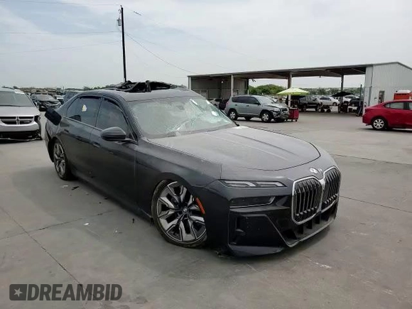 2023 BMW 7 Series 740i with VIN WBA23EH07PCL47297, listed as a Copart auction lot 60743543 with Not Provided miles and . Bid and sale history available at DreamBid. Image 10.