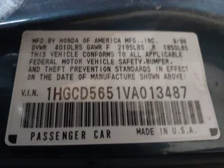 1997 Honda Accord EX with VIN 1HGCD5651VA013487, listed as a IAAI auction lot 42119812 with 231,731 mi miles and . Bid and sale history available at DreamBid. Image 9.