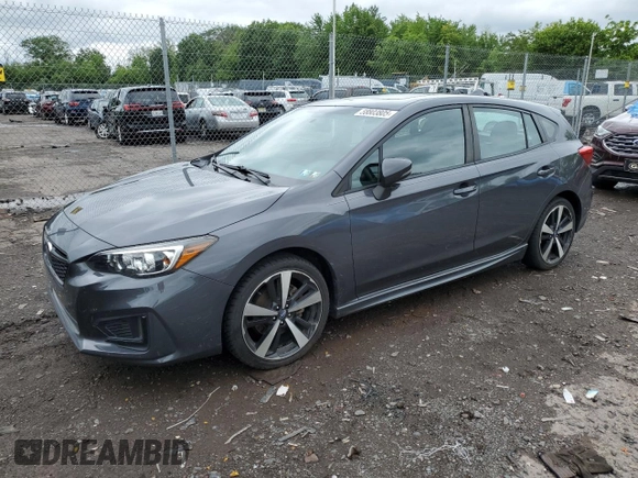 2019 Subaru Impreza Special Sports with VIN 4S3GTAM6XK3751876, listed as a Copart auction lot 58803805 with 22,818 mi miles and Salvage title. Bid and sale history available at DreamBid. Image 1.
