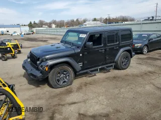 2021 Jeep Wrangler Unlimited Willys Sport with VIN 1C4HJXDG2MW564638, listed as a Copart auction lot 49881465 with 44,972 mi miles and Salvage Title. Bid and sale history available at DreamBid. Image 1.