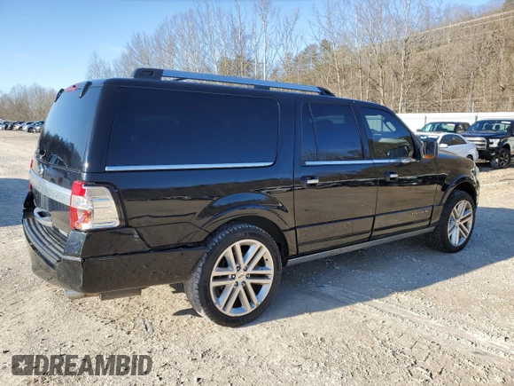 2017 Ford Expedition EL Platinum with VIN 1FMJK1MT6HEA82075, listed as a Copart auction lot 43175415 with 125,405 mi miles and Salvage Title. Bid and sale history available at carsss.com. Image 3.