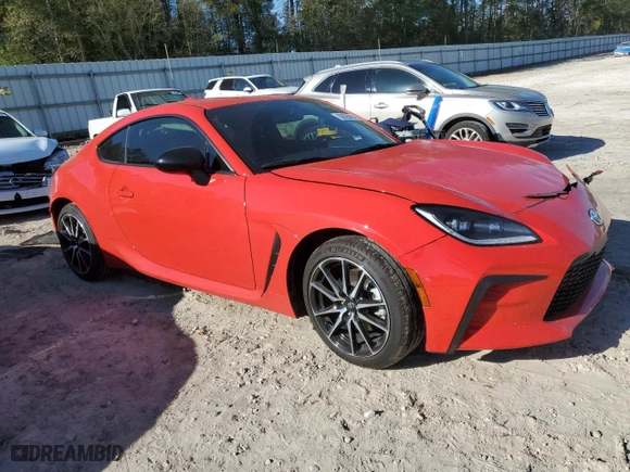 2024 Toyota GR86 with VIN JF1ZNBB13R8758185, listed as a Copart auction lot 50626005 with 7,420 mi miles and Salvage Title. Bid and sale history available at carsss.com. Image 4.