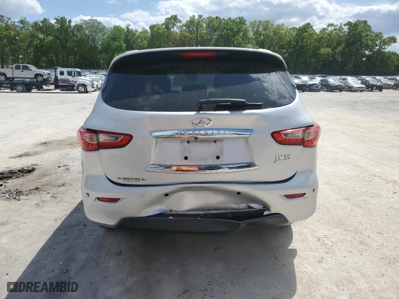 2013 Infiniti JX35 with VIN 5N1AL0MM0DC306592, listed as a Copart auction lot 51217095 with 159,369 mi miles and Salvage Title. Bid and sale history available at carsss.com. Image 6.