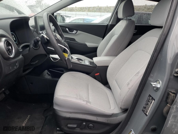 2023 Hyundai Kona Electric SE with VIN KM8K23AG9PU168301, listed as a Copart auction lot 46489035 with 21,926 mi miles and Salvage Title. Bid and sale history available at carsss.com. Image 7.