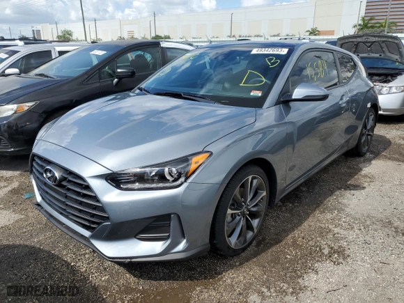 2020 Hyundai Veloster 2.0 with VIN KMHTG6AF7LU030068, listed as a Copart auction lot 49342693 with 15,584 mi miles. Bid and sale history available at carsss.com. Image 1.