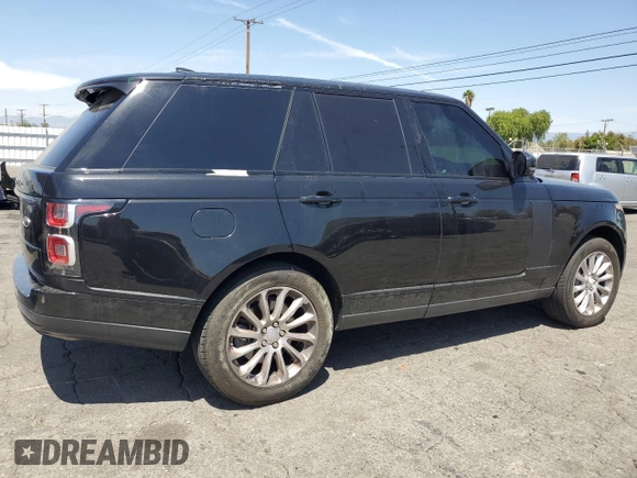 2020 Land Rover Range Rover with VIN SALGR2SU6LA579082, listed as a Copart auction lot 52079405 with 75,713 mi miles and Clean title. Bid and sale history available at DreamBid. Image 3.