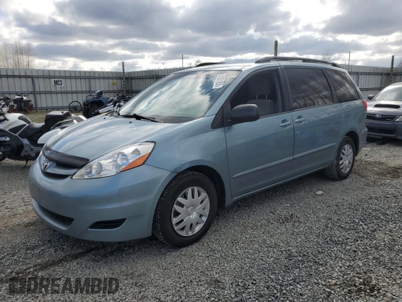 2008 Toyota Sienna CE with VIN 5TDZK23C88S134752, listed as a Copart auction lot 51851835 with 225,368 mi miles and Salvage Title. Bid and sale history available at carsss.com. Image 1.