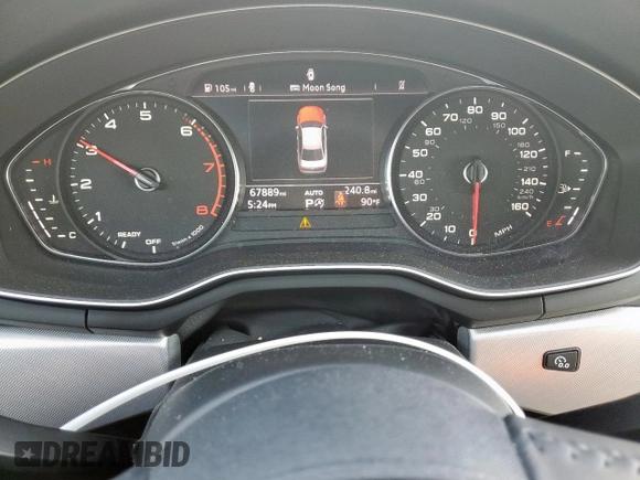 2018 Audi A4 Premium Plus with VIN WAUENAF40JA139187, listed as a Copart auction lot 58525945 with 67,889 mi miles and Salvage title. Bid and sale history available at DreamBid. Image 9.