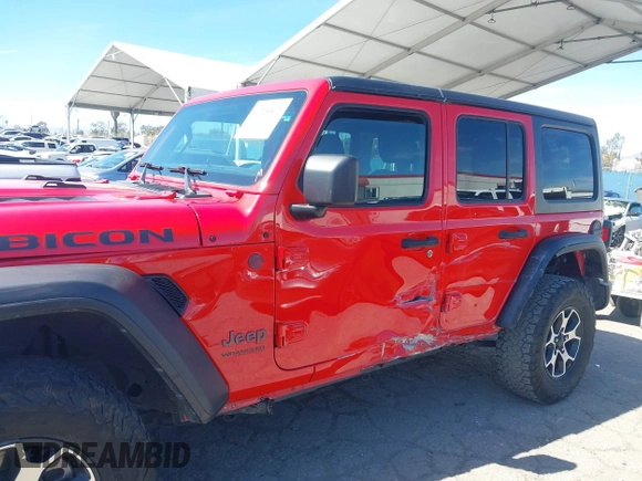 2022 Jeep Wrangler Unlimited Rubicon с VIN 1C4HJXFN5NW129979, выставлен на аукционе IAAI как лот 41725512 с пробегом 36 578 миль миль и . История ставок и продаж доступна на DreamBid. Изображение 6.
