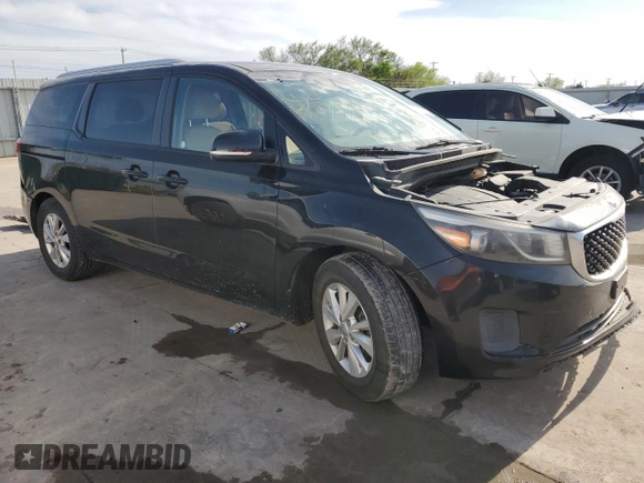 2016 Kia Sedona LX with VIN KNDMB5C16G6091943, listed as a Copart auction lot 50242475 with 182,678 mi miles and Salvage Title. Bid and sale history available at DreamBid. Image 4.